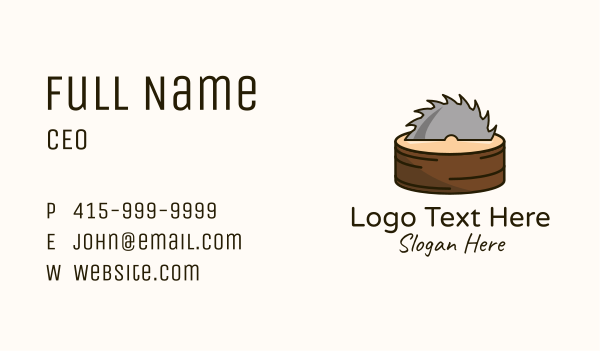 Saw Blade Trunk Business Card Design Image Preview