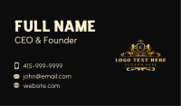 Luxury Lion Crown Shield Business Card Image Preview
