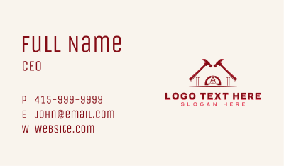 Carpentry Construction Repair Business Card Image Preview