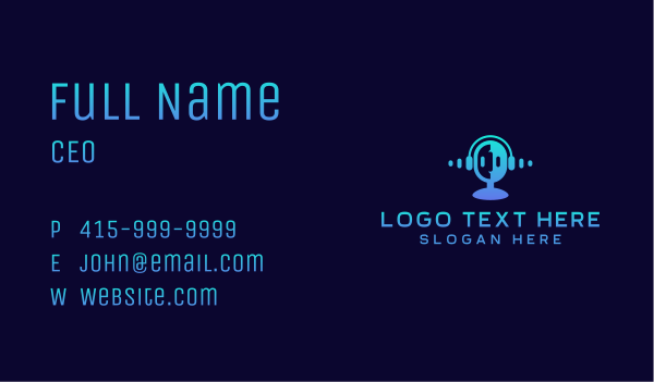 Media Microphone Podcast Business Card Design Image Preview