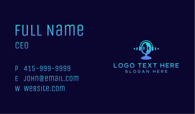 Media Microphone Podcast Business Card Image Preview
