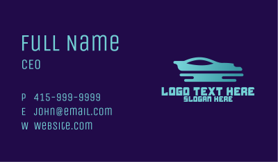 Professional Blue Car Business Card Image Preview