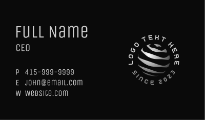 Silver Globe Company Business Card Image Preview