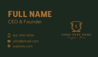 Shield Wreath Royalty Business Card Preview