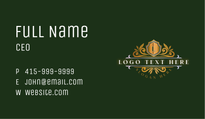 Premium Crest Ornament Business Card Image Preview