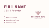 Jewelry Heart Diamond Business Card Design