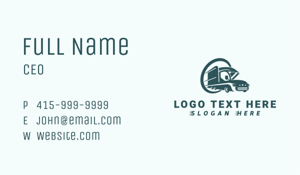 Cargo Delivery Trucking Business Card Design Image Preview