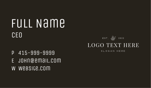 Classic Luxury Brand Business Card Design Image Preview