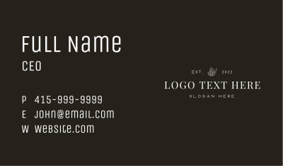 Classic Luxury Brand Business Card Image Preview