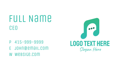 Music Chat App Business Card Image Preview