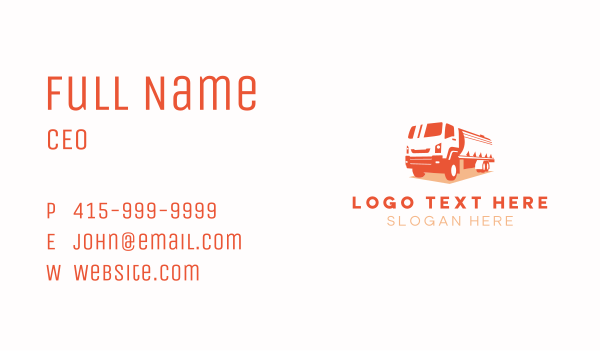 Oil Tank Truck Vehicle Business Card Design Image Preview