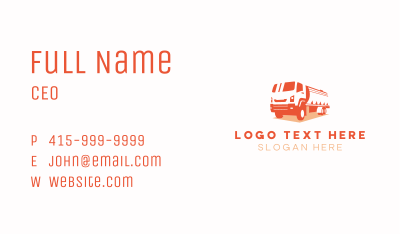 Oil Tank Truck Vehicle Business Card Image Preview
