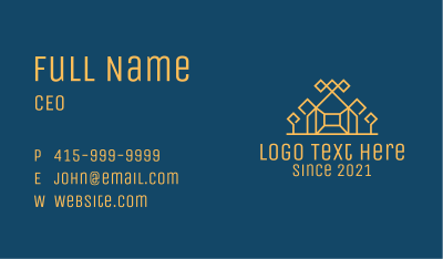 Orange Suburb House  Business Card Image Preview