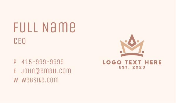 Pageant Crown Letter M Business Card Design Image Preview
