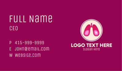 Medical Respiratory Lungs Business Card