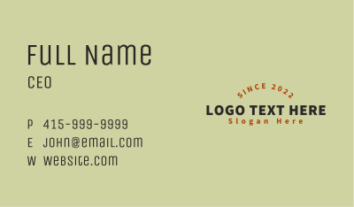 Industrial Business Wordmark Business Card Image Preview
