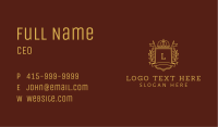 Gold Crown Shield Business Card Image Preview