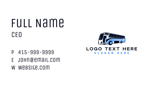 Transportation Bus Travel Business Card Design Image Preview