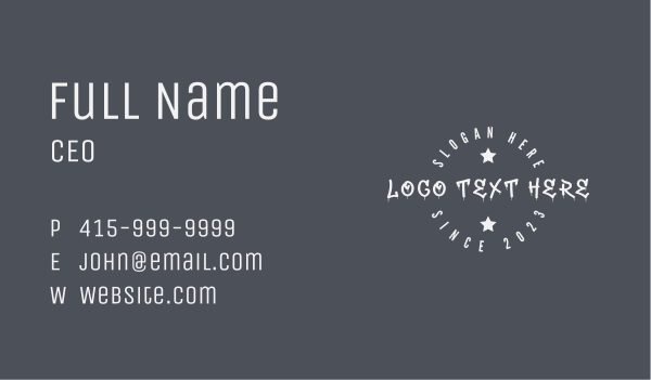 Urban Graffiti Wordmark Business Card Design Image Preview