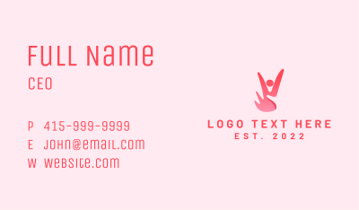 Hand Peace Charity Business Card Image Preview