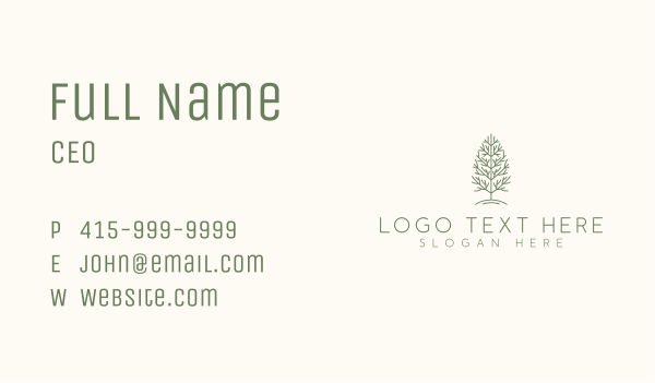 Nature Tree Branch Business Card Design Image Preview