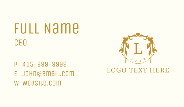 Fashion Jewelry Letter  Business Card Design Image Preview