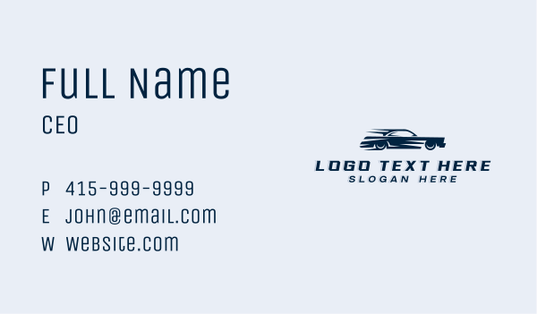 Fast Car Racing Business Card Design Image Preview