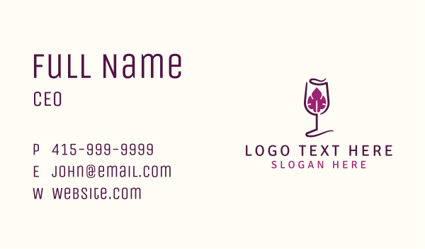 Wine Leaf Liquor Business Card Design Image Preview