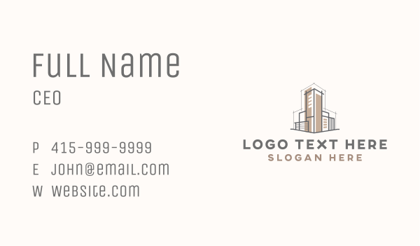 Architecture Building Contractor Business Card Design Image Preview