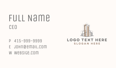 Architecture Building Contractor Business Card Image Preview