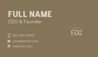 Classic Elegant Wordmark Business Card Design