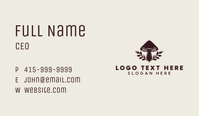 Organic Garden Mushroom Business Card Image Preview