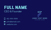 Financial Tech Letter F Business Card Preview