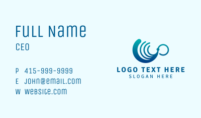 Abstract Ocean Wave Business Card Image Preview