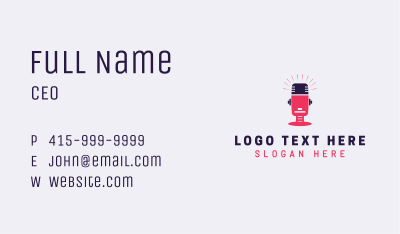 Audio Mic Podcast Business Card Image Preview