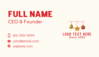 Decorative Christmas Decor Business Card Design