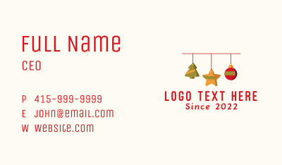 Decorative Christmas Decor Business Card Image Preview
