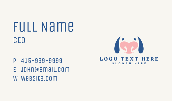 Pet Dog Nose Business Card Design Image Preview
