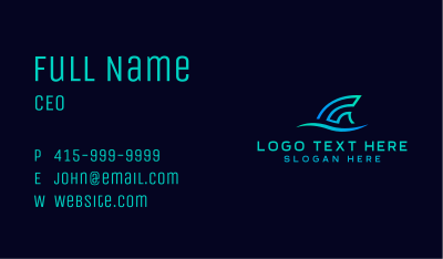 Fin Surf Wave Business Card Image Preview