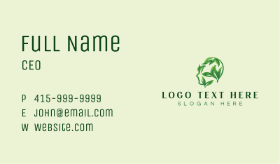 Health Leaf Therapy Business Card Image Preview