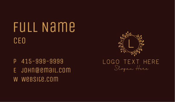 Ornament Luxury Spa Lettermark Business Card Design Image Preview