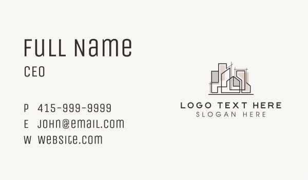 Real Estate Architecture Business Card Design Image Preview