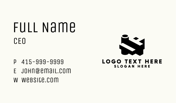 Technology I & P Monogram Business Card Design Image Preview