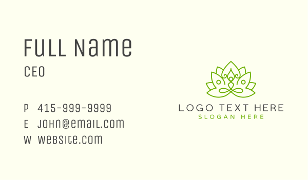 Lotus Yoga Meditation Business Card Design Image Preview