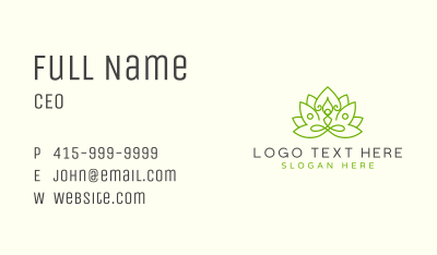 Lotus Yoga Meditation Business Card Image Preview