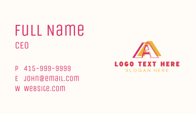 Startup Multimedia Letter A Business Card Image Preview