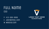 Fuel Meter Letter V Business Card Image Preview