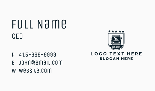Industrial Truck Logistics Business Card Design Image Preview