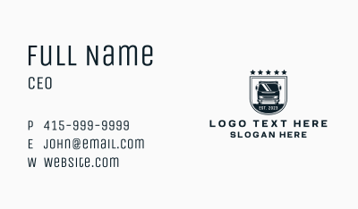 Industrial Truck Logistics Business Card Image Preview