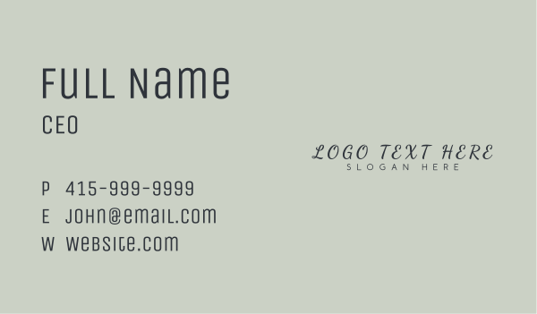 Blue Cursive Wordmark Business Card Design Image Preview